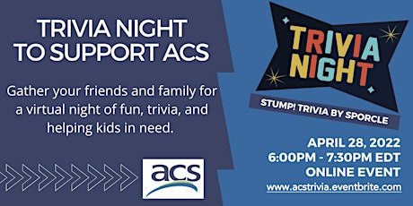 Virtual Trivia Night to Support ACS primary image