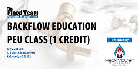 Backflow Education (1 Core)PEU Credit tickets