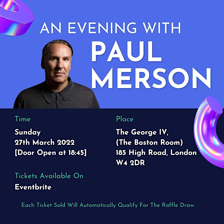 AN EVENING WITH PAUL MERSON @The George IV W4 2D image