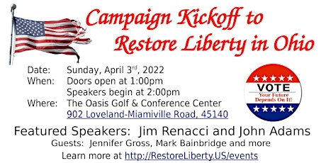 Campaign Kickoff to Restore Liberty in Ohio primary image
