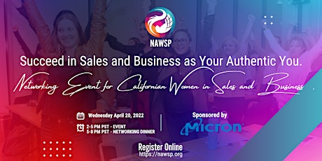 Imagen principal de Succeed in Sales as Your Authentic You. Networking Event for Women in Sales