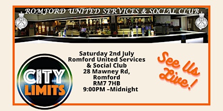 City Limits Band Live at Romford United Services & Social Club! tickets