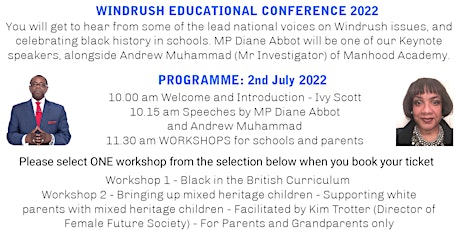 Windrush Conference - Needs of Black & Mixed Heritage Children in Schools tickets