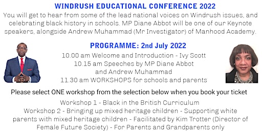 Windrush Conference - Needs of Black & Mixed Heritage Children in Schools