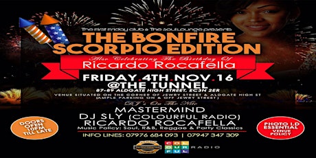 TFFC Bonfire Scorpio Edition and Birthday Party For Ricardo Rocafella primary image