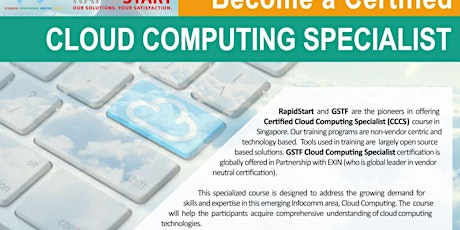 New Batch! Certified Cloud Computing Specialist (CCCS), NICF Mapped primary image