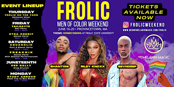 FROLIC: Men Of Color Weekend