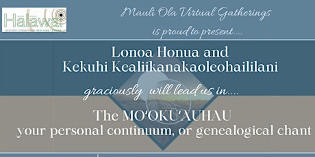 Mauli Ola Virtual Gathering - MOʻOKŪʻAUHAU with Lonoa Honua primary image