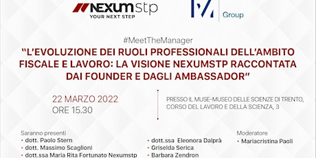 Immagine principale di #MeetTheManager"L'evoluzione dei ruoli professionali ambito fiscale/lavoro 