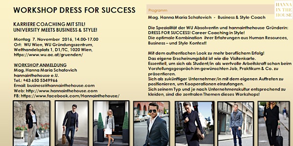 WORKSHOP DRESS FOR SUCCESS (WU WIEN GRÜNDUNGSZENTRUM)