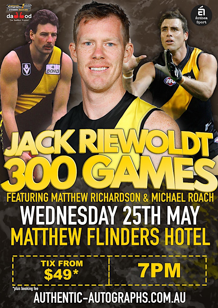 Jack Riewoldt 300th Game Dinner at Matthew Flinders Hotel, Chadstone! image