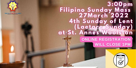 3:00pm Filipino Sunday Mass @ St Annes Catholic Church primary image