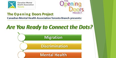 Are you ready to connect the dots? Migration. Discrimination. Mental Health primary image