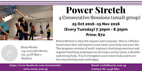 Power Stretch 4 Consecutive Sessions at $72 primary image