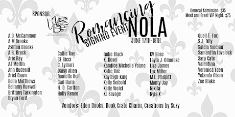 Romancing Nola Signing Event tickets