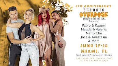 BACHATA OVERDOSE 4TH ANNIVERSARY:PABLO&RAQUEL(SPAIN)MAGDA&VALERIA(ITALY) tickets