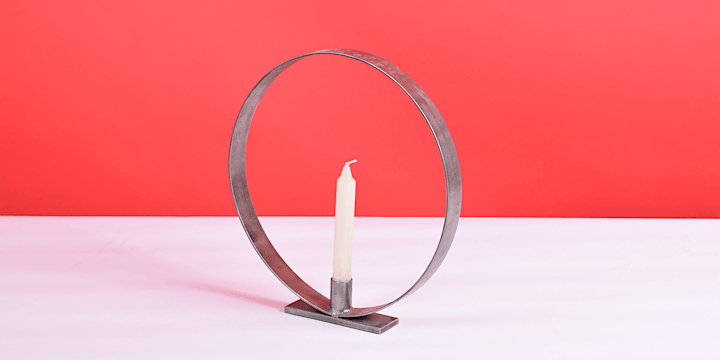 Creative Metalwork Induction: Contemporary Candlestick image