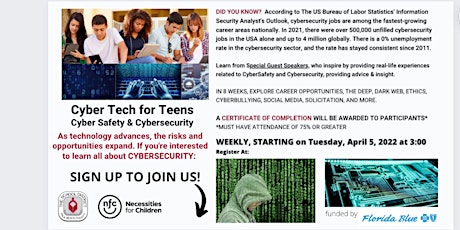 Cyber  Tech for Teens: CyberSafety & CyberSecurity tickets