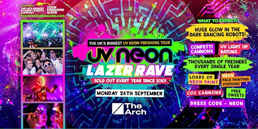 UV Neon Lazer Rave | Brighton Freshers 2022