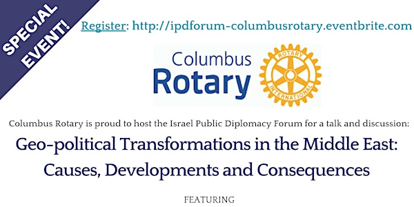 Geo-political Transformations in the Middle East - A Rotary Special Event