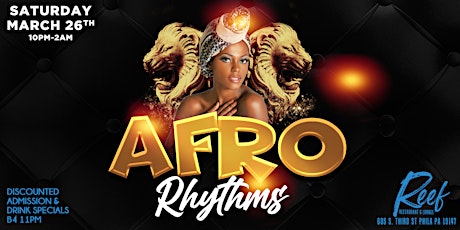 Primaire afbeelding van Afro Rhythms - (Afrobeats Night)