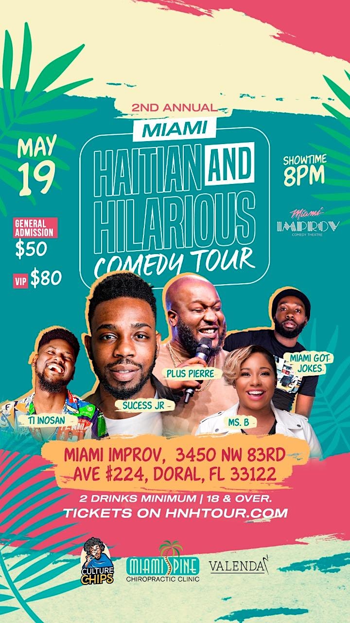 Haitian and Hilarious Comedy Tour: Miami image