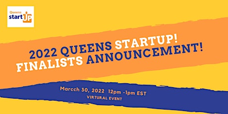 2022 Queens StartUP! Finalists Announcement