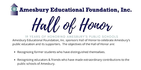 Amesbury Educational Foundation Inc. Hall of Honor