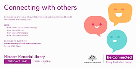 Connecting to others - a BeConnected Webinar tickets