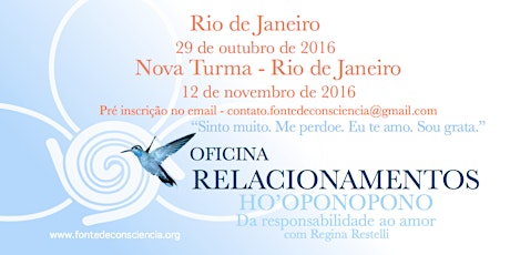 Imagem principal do evento Oficina de Relacionamentos RJ - Ho'oponopono - da responsabilidade ao amor