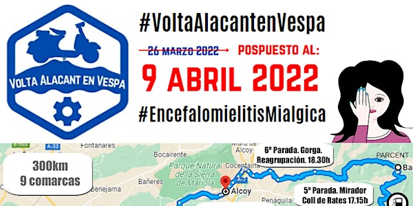 II Volta Alacant en Vespa por l@s enferm@s Encefalomielitis Miálgica