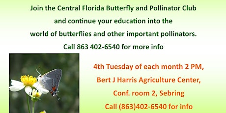 In-person meetings of the Central Florida Butterfly and Pollinator club