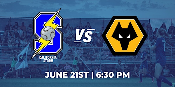 June 21st @ 6:30PM -  Diablo Valley Wolves at California Storm