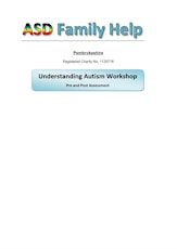 Understanding Autism Workshop - Pre and Post Assessment tickets