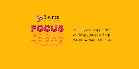 Bounce FOCUS - In-Person Session tickets