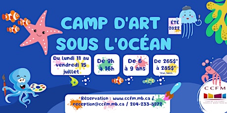 Camp d'été SOUS L'OCÉAN (6-9 ans, Juillet) tickets