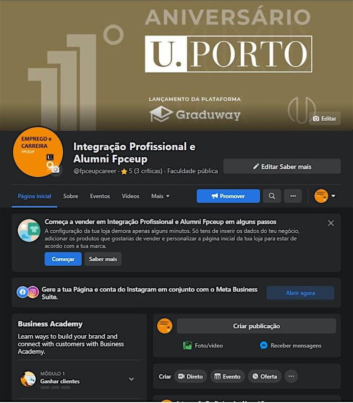 imagem Portal Talento e Carreira da  Universidade do Porto