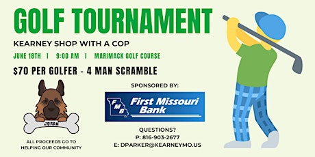 Kearney Shop with a Cop - 3rd Annual Golf Tournament! tickets