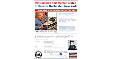 Retired Men and Women’s Club of Greater Rochester, New York primary image