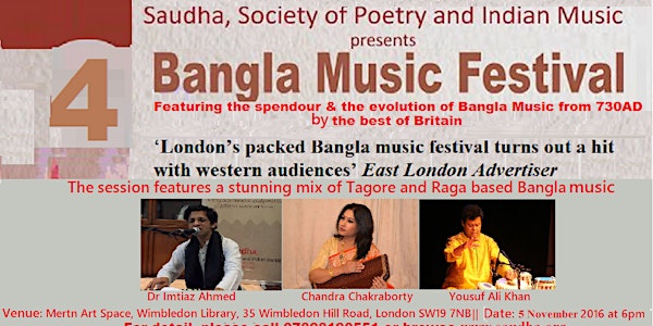 Bangla Music Festival - Wimbledon Performing Space