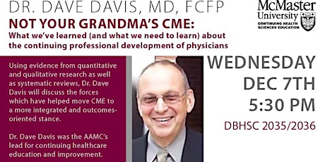 PERD Educational Rounds: Not your Grandma's CME: What we've learned (and what we need to learn) about the continuing professional development of physicians primary image
