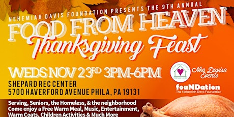 NDF presents 9th annual Food From Heaven Thanksgiving feast primary image