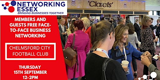 (FREE) Networking Essex Chelmsford Thursday 15th September 12pm-2pm
