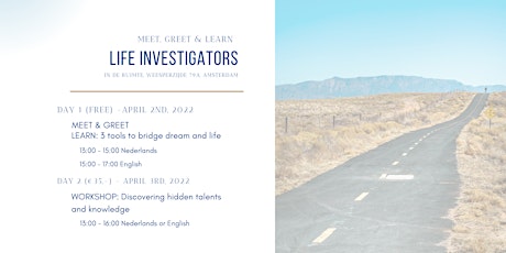 Free event: Meet, Greet & Learn: Life investigators