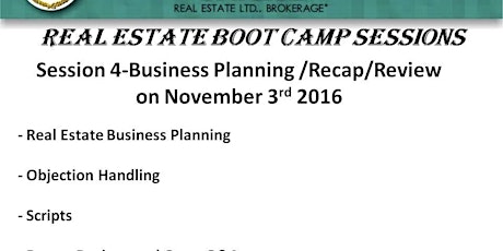 Session 4-Business Planning/Recap/Review primary image