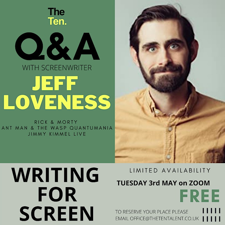Screen Writing Q&A with Jeff Loveness image