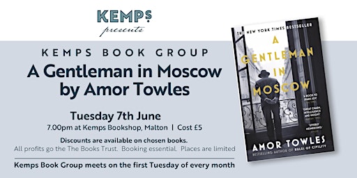 Kemps Book Club -A Gentleman In Moscow primary image