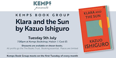 Kemps Book Club - Klara and the Sun by Kazuo Ishiguro tickets