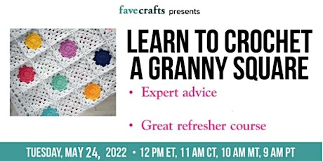 Learn to Crochet a Granny Square with Marly Bird tickets