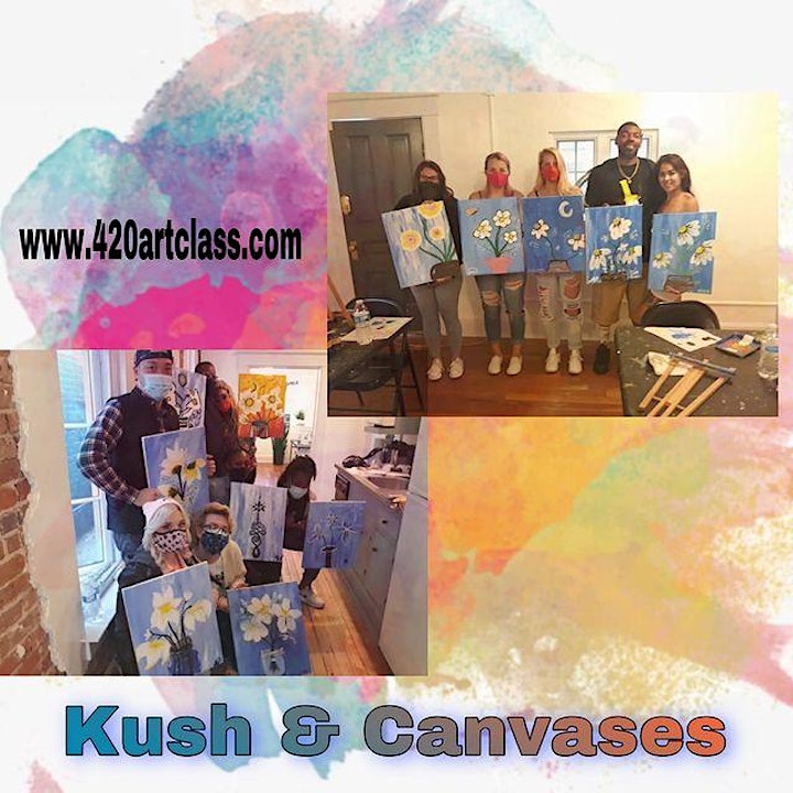 Fridays; Pot Portraits:You must be 21 and older to experience Kush & Canvas image